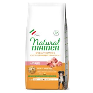 12kg Sensitive No Gluten Adult Medium/Maxi with Pig Trainer Luonnollinen kuivaruoka koirille