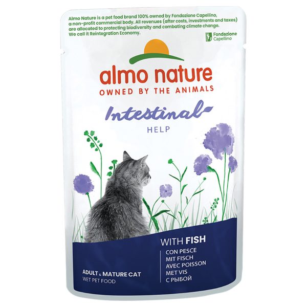 Digestive Help 6 x kala Almo Nature Holistic kissan märkäruoka