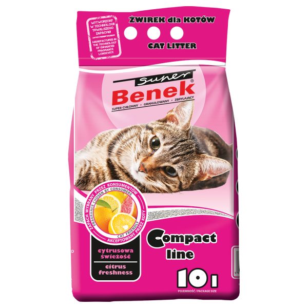 Super Benek Compact Citrus Freshness -kissanhiekka 10l