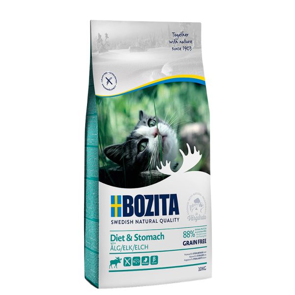 10kg Grainfree Diet & Stomach Elk Bozita kissan kuivaruoka