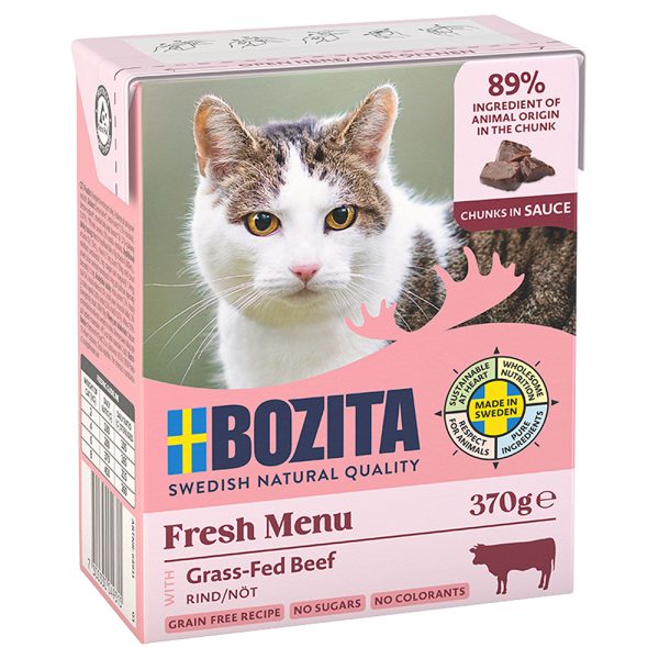 6x370g Chunks in Gravy naudanliha Bozita kissan märkäruoka