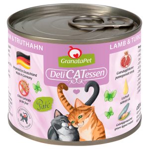 24x200g DeliCatessen lammas & kalkkuna Granatapet kissan märkäruoka