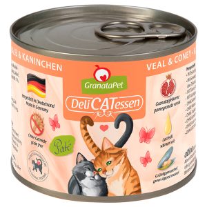 24x200g DeliCatessen vasikka & kani Granatapet kissan märkäruoka