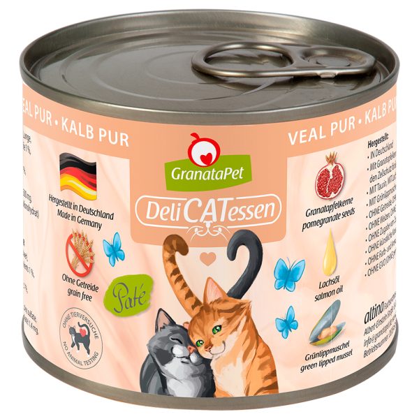 24x200g DeliCatessen vasikka Granatapet kissan märkäruoka