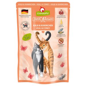 24x85g DeliCatessen Pouch vasikka & kani Granatapet kissan märkäruoka