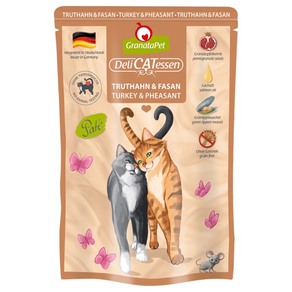 24x85g DeliCatessen Pouch kalkkuna & fasaani Granatapet kissanruoka