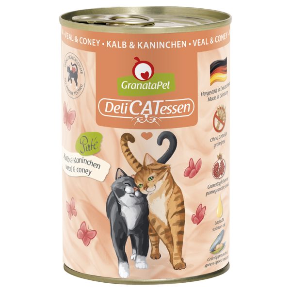 24x400g DeliCatessen vasikka & kani Granatapet kissan märkäruoka