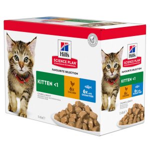 48x85g Kitten kalalajitelma Hill's Science Plan kissanruoka