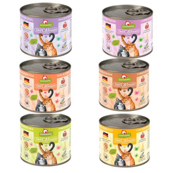 6x200g Granatapet DeliCatessen kokeilupakkaus kissanruoka