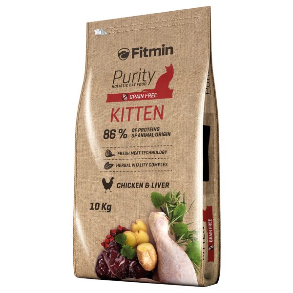 10kg Kitten Fitmin Cat Purity kissan kuivamuonaa kissoille