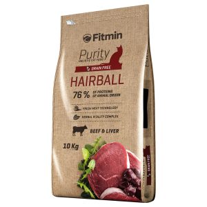 10kg Hairball Fitmin Cat Purity kissan kuivaruoka laksatiivinen kuivaruoka kissalle