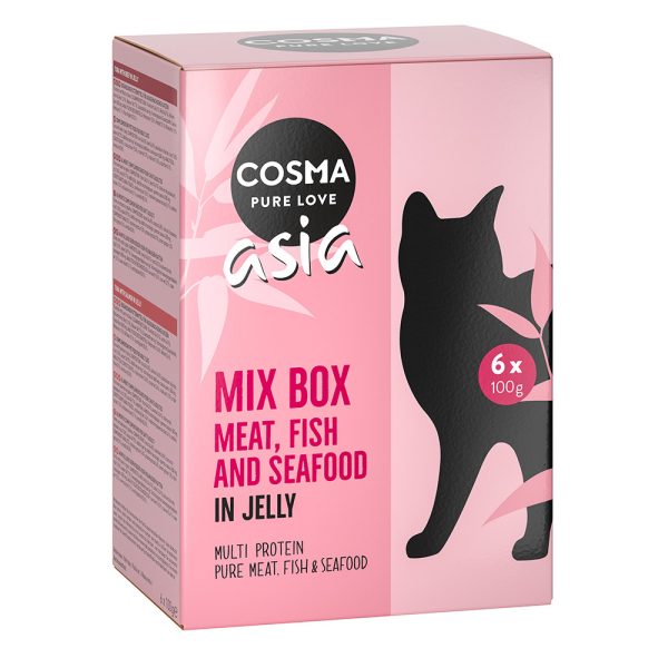 Cosma Asia Pouches -säästöpakkaus 24 x 100 g - lajitelma (6 makua)