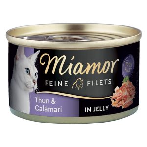 100g Fine Filets vaalea tonnikala & kalmari hyytelössä Miamor kissanruoka
