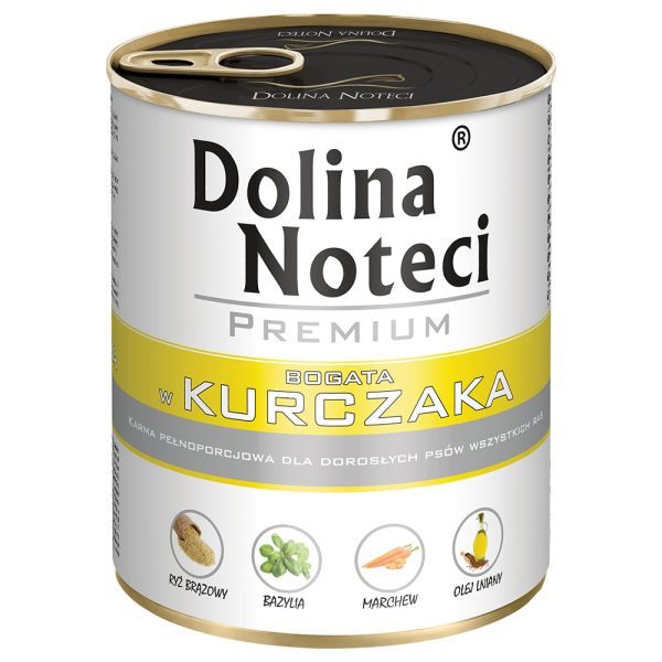 12 x 800 g Dolina Noteci Premium, kana, koiran märkäruoka