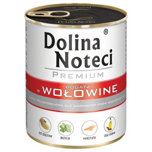 12 x 800 g Dolina Noteci Premium, naudanliha, koiran märkäruoka