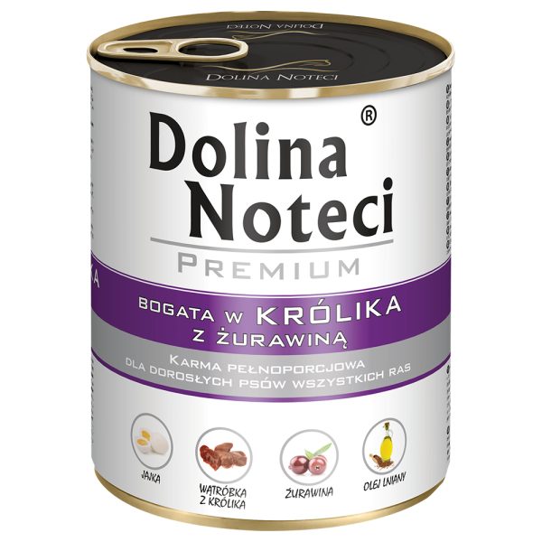 12 x 800 g Dolina Noteci Premium, kani karpalolla, koiran märkäruoka