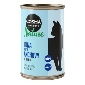 6x140g Nature kana, tonnikala & sardelli Cosma kissan märkäruoka