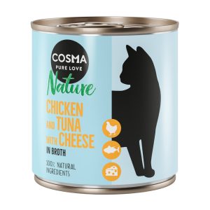 6x280g Nature kana, tonnikala & juusto Cosma kissan märkäruoka
