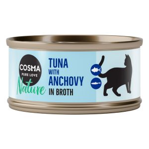6x70g Nature tonnikala & sardelli Cosma kissan märkäruoka