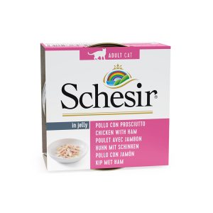 Schesir in Jelly -säästöpakkaus 24 x 85 g - kanafile & kinkku