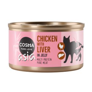 6x85g Asia hyytelössä kana & kananmaksa Cosma kissan märkäruoka