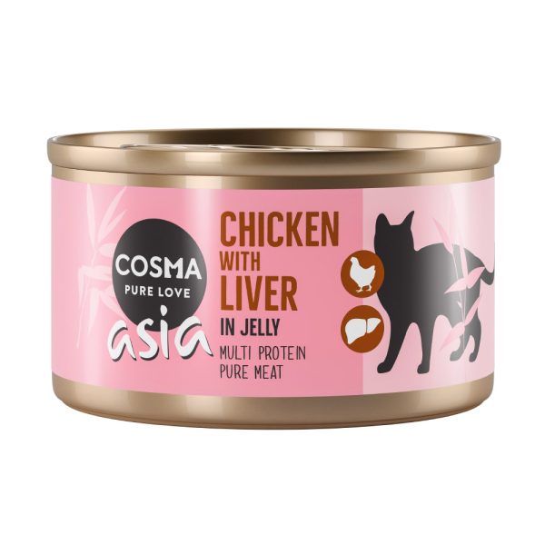 6x85g Asia hyytelössä kana & kananmaksa Cosma kissan märkäruoka
