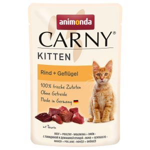 12x85g Kitten Pouch siipikarja Animonda Carny kissan märkäruoka