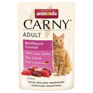 24 x 85 g Animonda Carny Pouch lihalautanen kissan märkäruoka