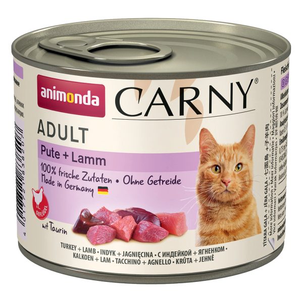 24x200g Adult kalkkuna & lammas Animonda Carny Kissanruoka