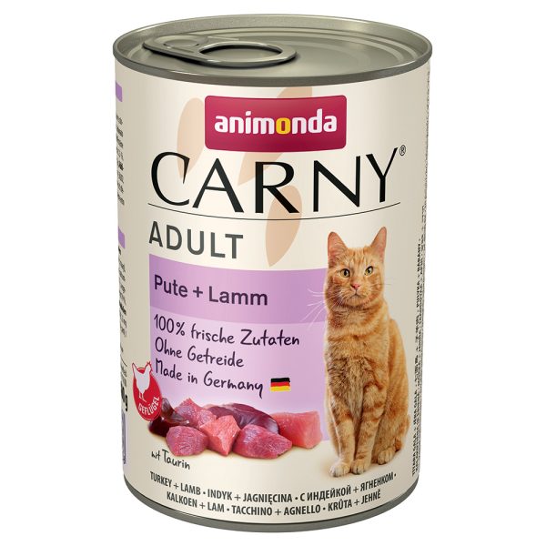 12x400g Adult kalkkuna & lammas Animonda Carny kissan märkäruoka