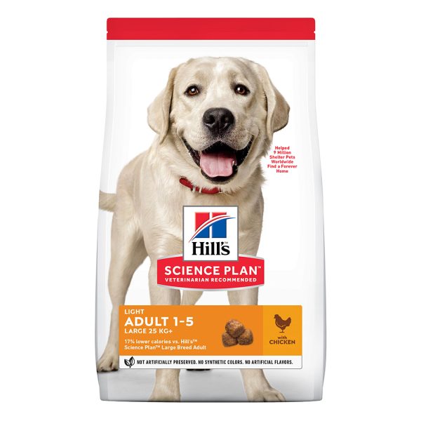 14kg Hill's Science Plan Adult 1-5 Light Large Breed Chicken koiranruoka