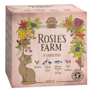 4x100g Adult mix (4 makua) Rosie's Farm kissan märkäruoka