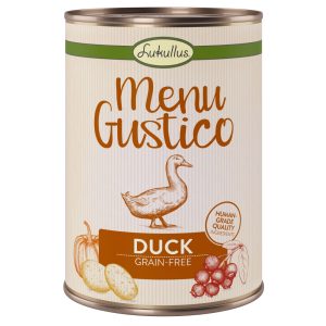Lukullus Menu Gustico  ankka, porkkana, puolukka ja rosmariini koiranruoka