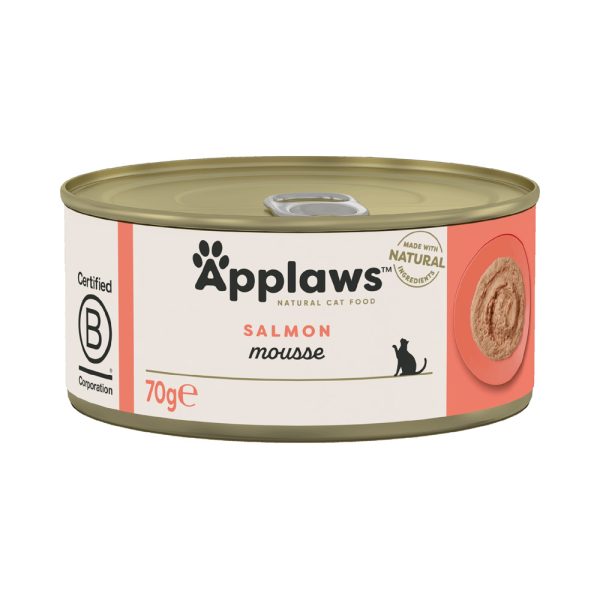 6x70g Mousse lohi Applaws kissan märkäruoka