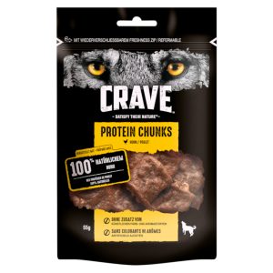 6x55g Protein Chunks koiranherkut kana Crave koiralle
