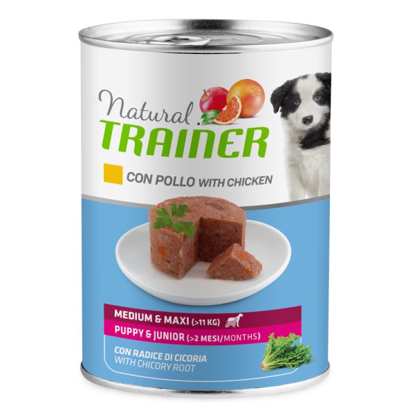 12x 400g Medium & Maxi Puppy & Junior Puppy & Junior Chicken Natural Trainer Märkä koiranruoka