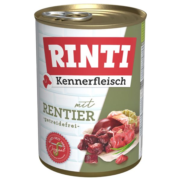 12 x 400 g RINTI Kennerfleisch Poron Märkäruoka Koira