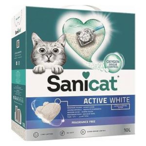 Sanicat Active White -kissanhiekka 10l