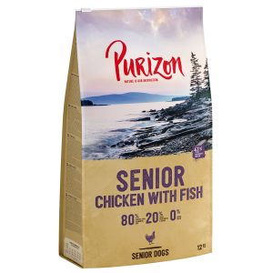 12kg Senior kana & kala Purizon Dog koiran kuivaruoka