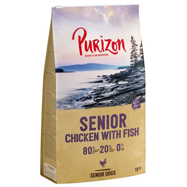 12kg Senior kana & kala Purizon koiranruoka