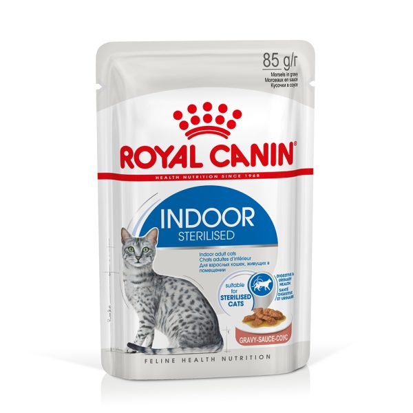 12 x 85 g Royal Canin Indoor Sterilised in Gravy kissan märkäruoka