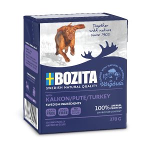 12 x 370g kalkkuna Bozita Chunks in Jelly koiranruoka