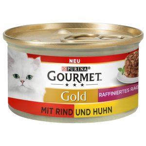 12x85g Gold Ragout nauta ja kana Gourmet Kissanruoka