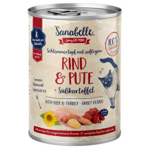 6 x 380 g nauta & kalkkuna Sanabelle All Meat  kissanruoka