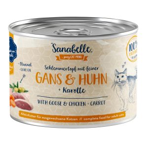6 x 180g hanhi & kana Sanabelle All Meat kissanruoka