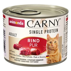 6 x 200 g Animonda Carny Single Protein Adult nauta kissan märkäruoka