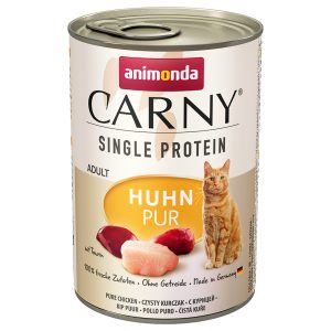 6 x 400 g Animonda Carny Single Protein Adult kana kissan märkäruoka