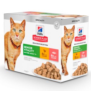 12 x 85 g Feline Mature Adult 7+ Senior Vitality Hill's Science Plan kissanruoka