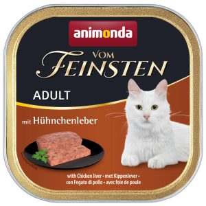 32x100g Adult kananmaksa Animonda Vom Feinsten Kissanruoka