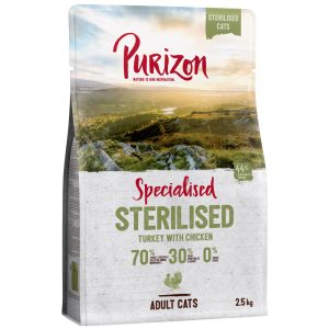 2,5kg Sterilised Adult Turkey and Chicken Purizon kissanruoka